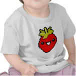 Fraise mignonne d'art de pixel t-shirts