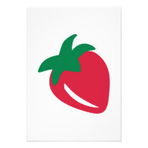 Fraise rouge invitations