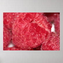 Framboises sur la toile poster