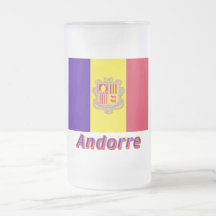Français de Drapeau Andorre avec le nom en Tasses