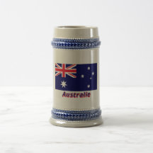 Français de Drapeau Australie avec le nom en Tasse