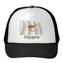 Français de Drapeau Chypre avec le nom en Casquette De Camionneur