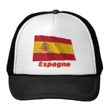 Français de Drapeau Espagne avec le nom en Casquette