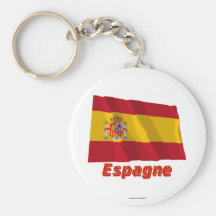 Français de Drapeau Espagne avec le nom en Porte-clé