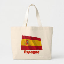 Français de Drapeau Espagne avec le nom en Sac