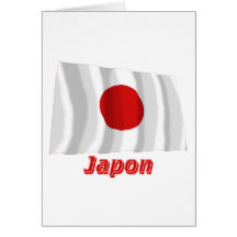 Français de Drapeau Japon avec le nom en Cartes
