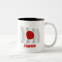 Français de Drapeau Japon avec le nom en Mugs À Café