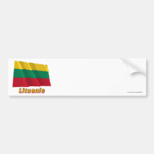 Français de Drapeau Lituanie avec le nom en Adhésifs Pour Voiture