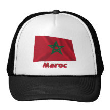 Français de Drapeau Maroc avec le nom en Casquettes De Camionneur