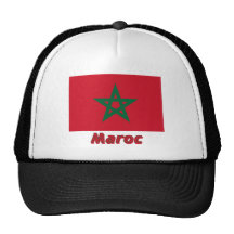 Français de Drapeau Maroc avec le nom en Casquette De Camionneur
