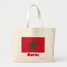 Français de Drapeau Maroc avec le nom en Sacs