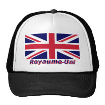 Français de Drapeau Royaume-Uni avec le nom en Casquette