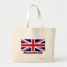 Français de Drapeau Royaume-Uni avec le nom en Sacs Fourre-tout