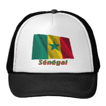 Français de Drapeau Sénégal avec le nom en Casquette De Camionneur