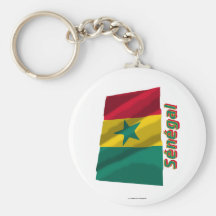 Français de Drapeau Sénégal avec le nom en Porte-clé