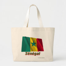 Français de Drapeau Sénégal avec le nom en Sacs