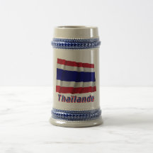 Français de Drapeau Thaïlande avec le nom en Mug À Café