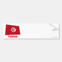 Français de Drapeau Tunisie avec le nom en Autocollants Pour Voiture