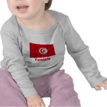 Français de Drapeau Tunisie avec le nom en T-shirt