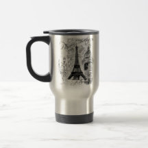 Français noir et blanc de Tour Eiffel de Paris de  Tasses À Café
