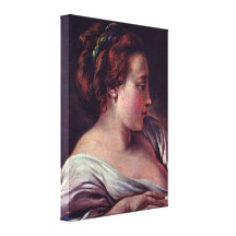 Francois Boucher - la tête de la femme Toile Tendue