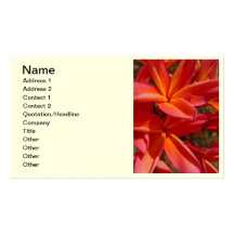 Frangipani hawaïen cartes de visite professionnelles