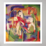 Franz Marc - éléphant, cheval, bétail, affiche d'h