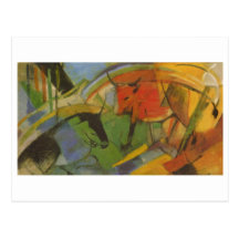 Franz Marc - la vache 1913 à carton de bétail effr Carte Postale