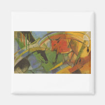 Franz Marc - la vache 1913 à carton de bétail effr Aimants