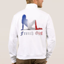 French Girl Silhouette Flag Jackets