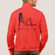 French Girl Silhouette Flag T-shirts