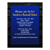 Frénésie de note de musique invitation de 4,25 x 5 invitations