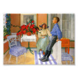 Frère et soeur dans le Sunroom 1911 Impressions Photographiques
