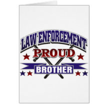 Frère fier de police cartes