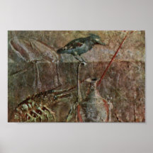Fresque de Pompeian par DES 1. de Pompejanischer M Affiches