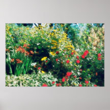 Fresque floral de défilé affiches