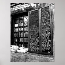 Fresque parisien de librairie affiche