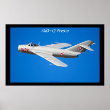 Fresque polonais de l'Armée de l'Air MiG-17 Affiche