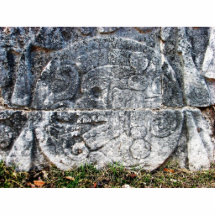 Frise, cour de boule, Chichen Itza, Yucatan, Mexiq Photo En Relief