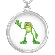 Froggie la grenouille de ondulation de bande dessi pendentifs personnalisés