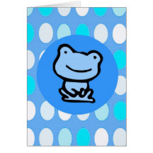 Froggy bleu - carte vierge