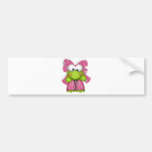 froggy girly dans skully la robe autocollant pour voiture