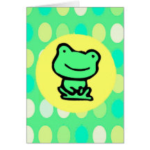 Froggy vert - carte vierge