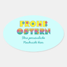 Frohe Ostern Autocollant Ovale