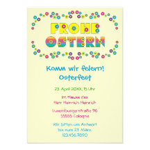 Frohe Ostern Invitations Personnalisées