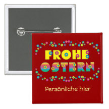 Frohe Ostern Pin's Avec Agrafe