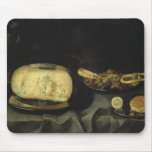 Fromage et dessert sec tapis de souris