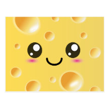 Fromage heureux mignon de Kawaii Carte Postale
