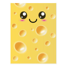 Fromage heureux mignon de Kawaii Cartes Postales