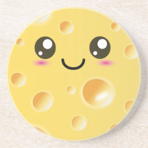Fromage heureux mignon de Kawaii Dessous De Verre